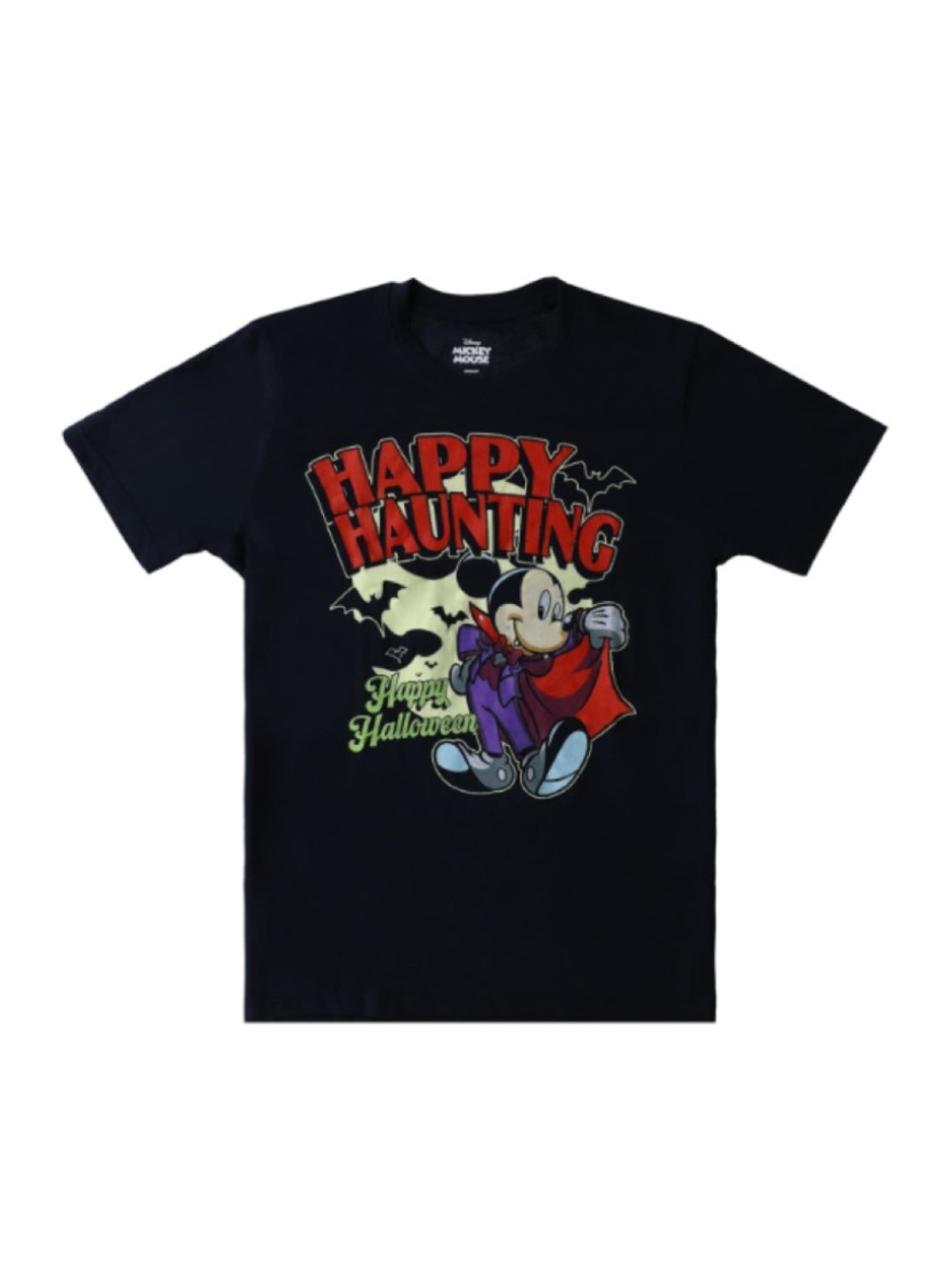 Disney Black 'Happy Haunting' Mickey Vampire Tee